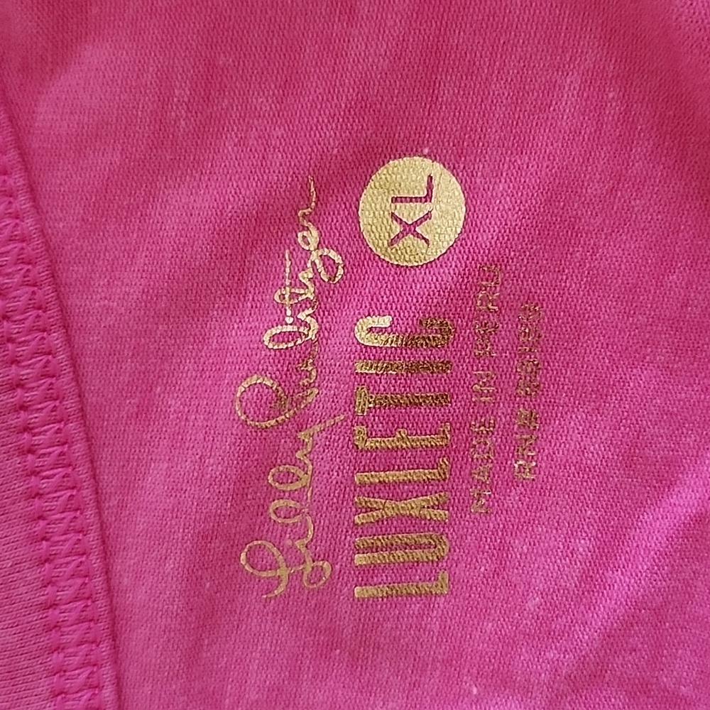 Lilly Pulitzer Bright Pink Long Sleeve Top - Picture 3 of 4